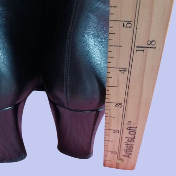 Stuart Weitzman  Leather Mid-Calf Heeled Boots Leather Size 7 - Picture 3 of 15